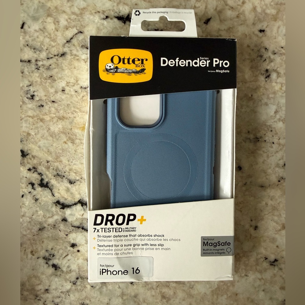 OtterBox Defender Pro iPhone 16 Phone Case Baby Blue Jeans NWT